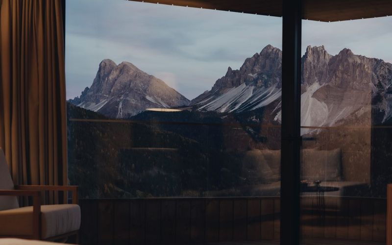 A Tower Suite at Forestis, looking out to the Dolomites